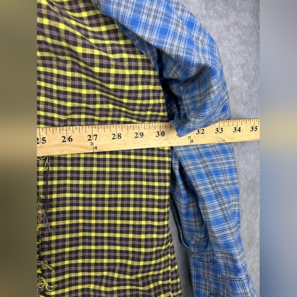 BDG Urban Outfitters Ted Patchwork Flannel Streetwear Button Down size M - Picture 6 of 8